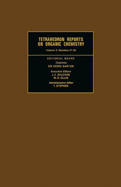 W. D. Ollis, J. E. Baldwin, Derek Barton - Tetrahedron Reports on Organic Chemistry, E-bok