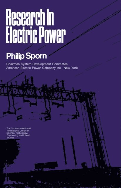Philip Sporn, P. Hammond - Research in Electric Power, E-bok