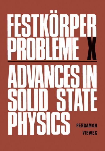 O. Madelung - Advances in Solid State Physics, E-bok