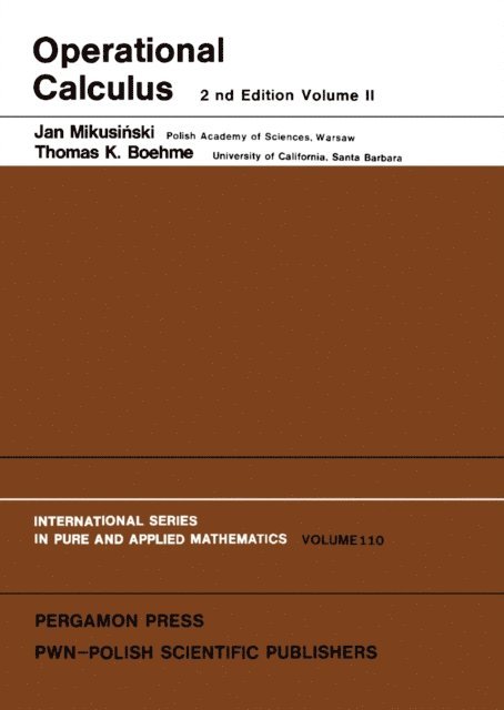Thomas K. Boehme, I.N. Sneddon - Operational Calculus, E-bok