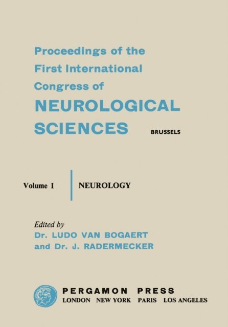 J. Radermecker, L. van Bogaert - Sixth International Congress of Neurology, E-bok