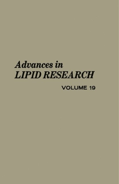 David Kritchevsky, Rodolfo Paoletti - Advances in Lipid Research, E-bok