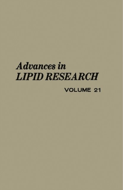 David Kritchevsky, Rodolfo Paoletti - Advances in Lipid Research, E-bok