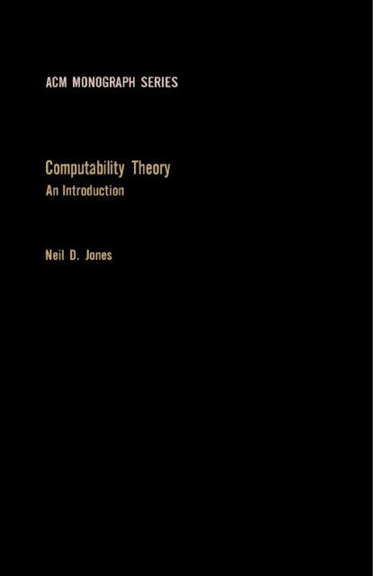 Neil D. Jones, Robert L. Ashenhurst - Computability Theory, E-bok