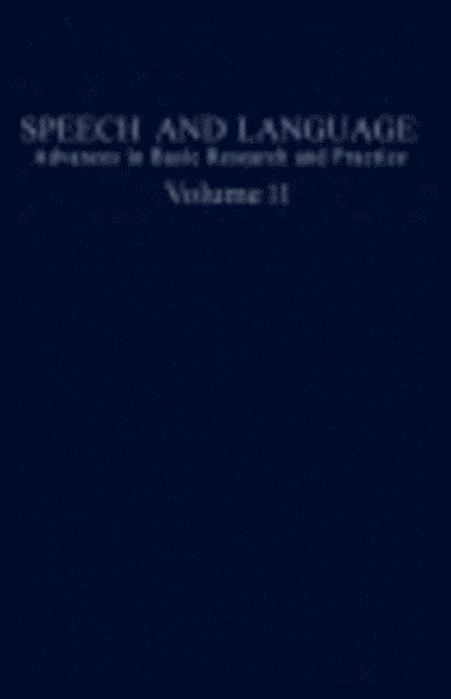 Norman J. Lass - Speech and Language, E-bok