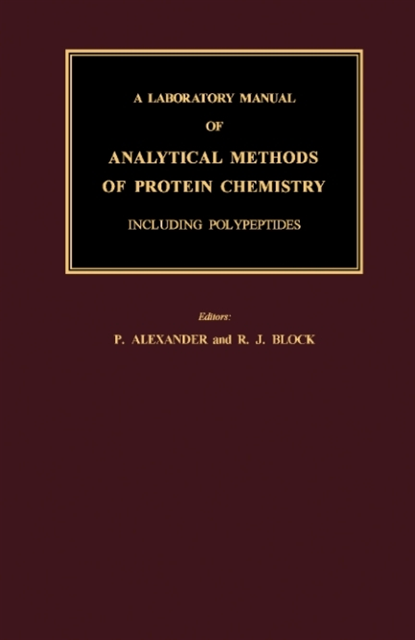 R. J. Block, P. Alexander - Determination of the Size and Shape of Protein Molecules, E-bok