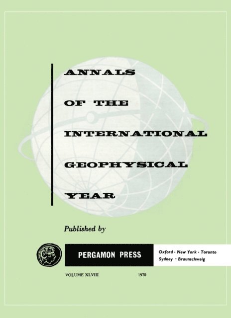 W. J. G. Beynon - Annals of the International Geophysical Year, E-bok