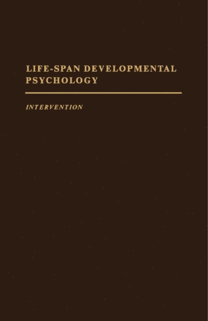 Hayne W. Reese, Ralph R. Turner - Life-Span Developmental Psychology, E-bok
