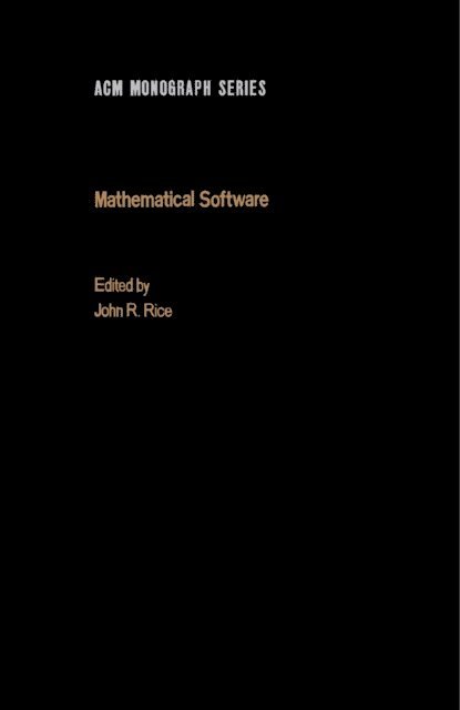 John R. Rice - Mathematical Software, E-bok