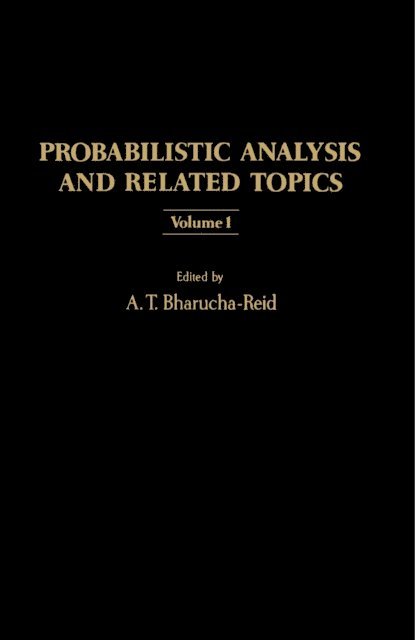 A. T. Bharucha-Reid - Probabilistic Analysis and Related Topics, E-bok