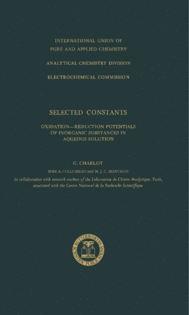 M. J. C. Marchon, Mme A. Collumeau, G. Charlot - Selected Constants, E-bok