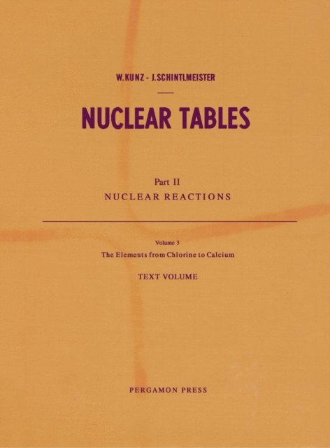 Josef Schintlmeister, Wunibald Kunz - Elements from Chlorine to Calcium, E-bok