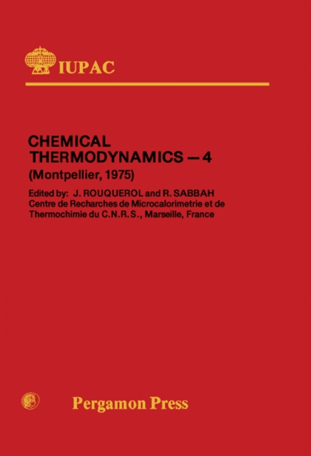 R. Sabbah, J. Rouquerol - Chemical Thermodynamics, E-bok