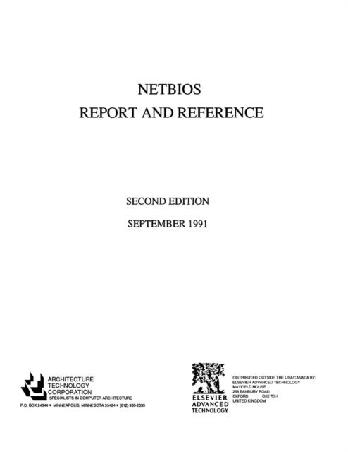 Architecture Technology Architecture Technology Corpor - NETBIOS Report and Reference, E-bok