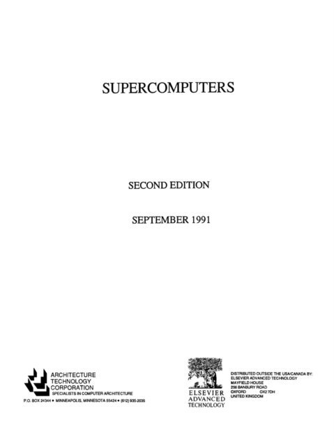 Architecture Technology Architecture Technology Corpor - Supercomputers, E-bok