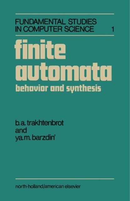 A. de Vries - Finite Automata, E-bok