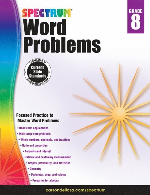 Spectrum - Word Problems, Grade 8, E-bok