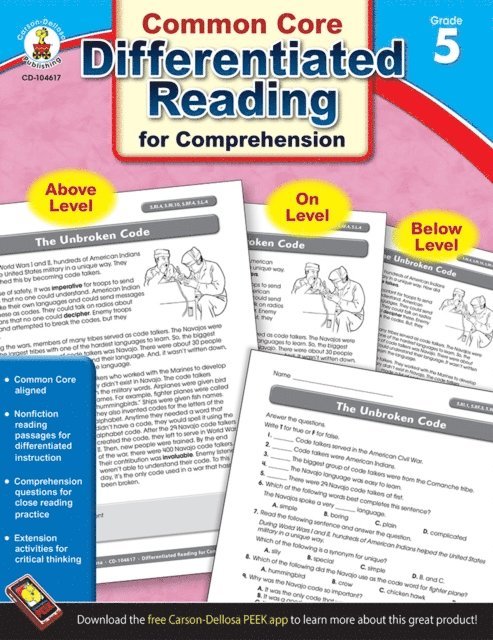 Differentiated Reading for Comprehension, Grade 5, E-bok. Tillgänglighet: Lägg i varukorg