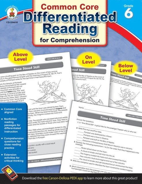 Differentiated Reading for Comprehension, Grade 6, E-bok. Tillgänglighet: Lägg i varukorg