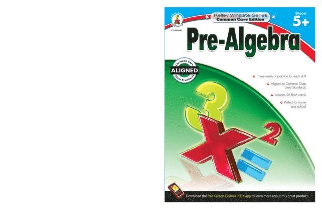 Pre-Algebra, Grades 5 - 12, E-bok