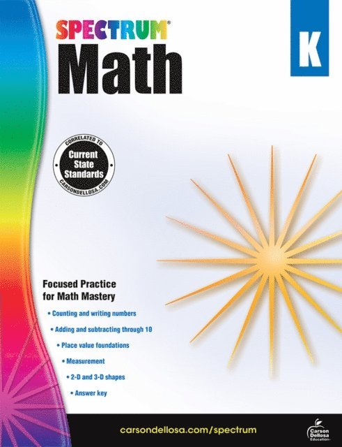 Spectrum - Spectrum Math Workbook, Grade K, E-bok