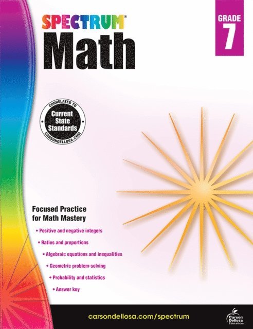 Spectrum - Spectrum Math Workbook, Grade 7, E-bok
