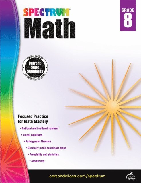 Spectrum - Spectrum Math Workbook, Grade 8, E-bok