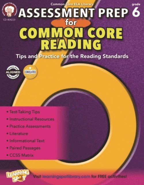 Suzanne Myers, Schyrlet Cameron - Assessment Prep for Common Core Reading, Grade 6, E-bok