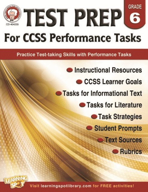 Carolyn Craig, Schyrlet Cameron - Test Prep for CCSS Performance Tasks, Grade 6, E-bok