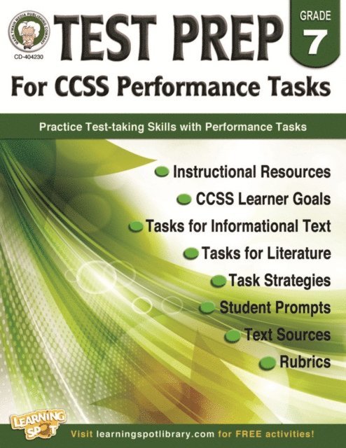 Carolyn Craig, Schyrlet Cameron - Test Prep for CCSS Performance Tasks, Grade 7, E-bok