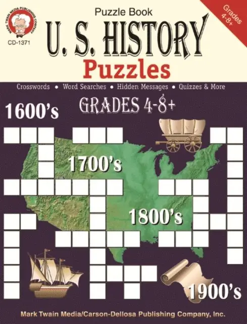 U.S. History Puzzles, Grades 4 - 8, E-bok. Tillgänglighet: Lägg i varukorg