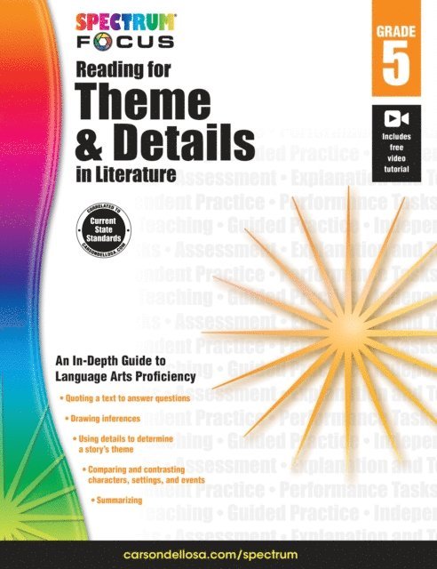 Carson Dellosa Education, Spectrum - Spectrum Reading for Theme and Details in Literature, E-bok
