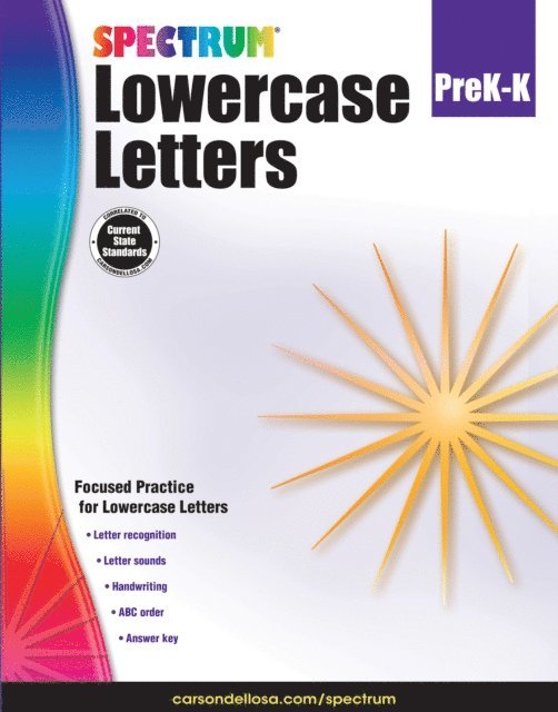 Carson Dellosa Education, Spectrum - Lowercase Letters, Grades PK - K, E-bok