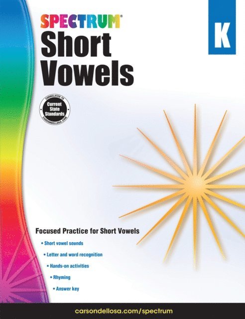 Carson Dellosa Education, Spectrum - Short Vowels, Grade K, E-bok
