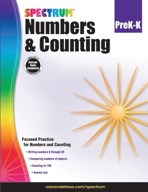 Carson Dellosa Education, Spectrum - Numbers & Counting, Grades PK - K, E-bok