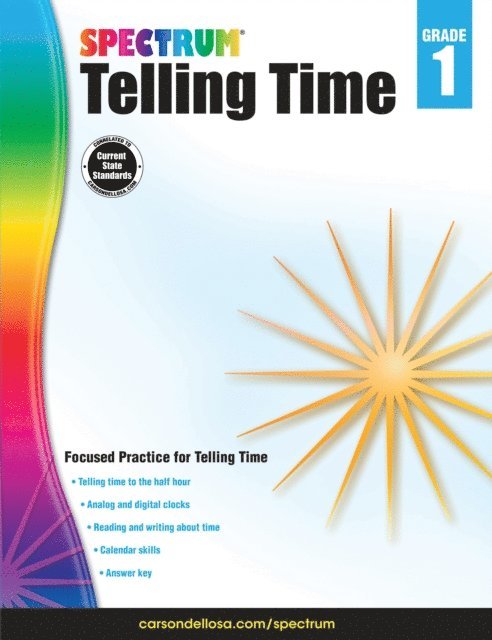Carson Dellosa Education, Spectrum - Telling Time, Grade 1, E-bok. Tillgänglighet: Lägg i varukorg