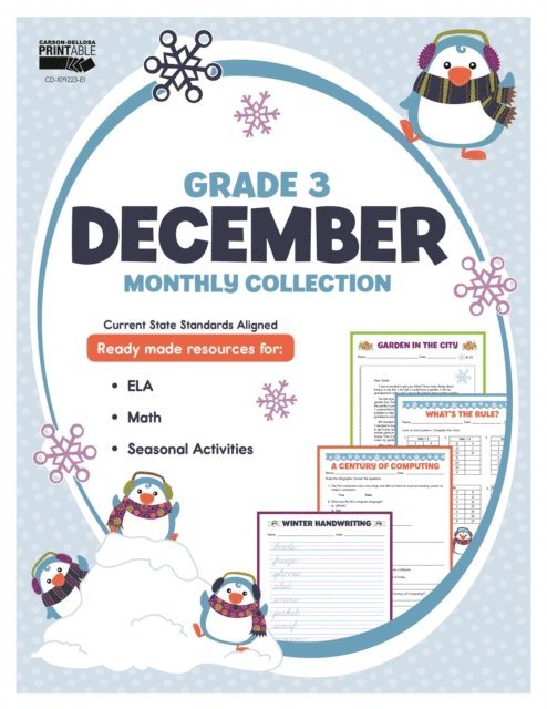 December Monthly Collection, Grade 3, E-bok