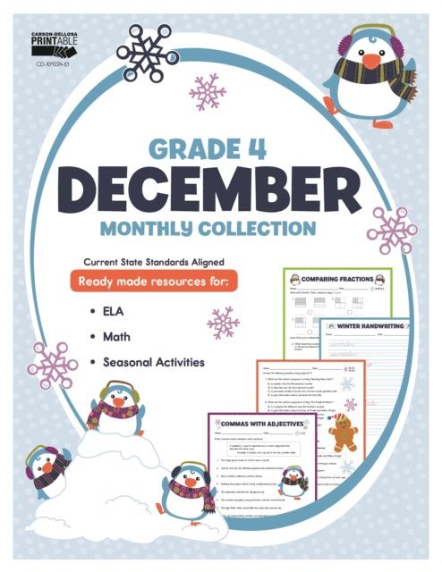 December Monthly Collection, Grade 4, E-bok