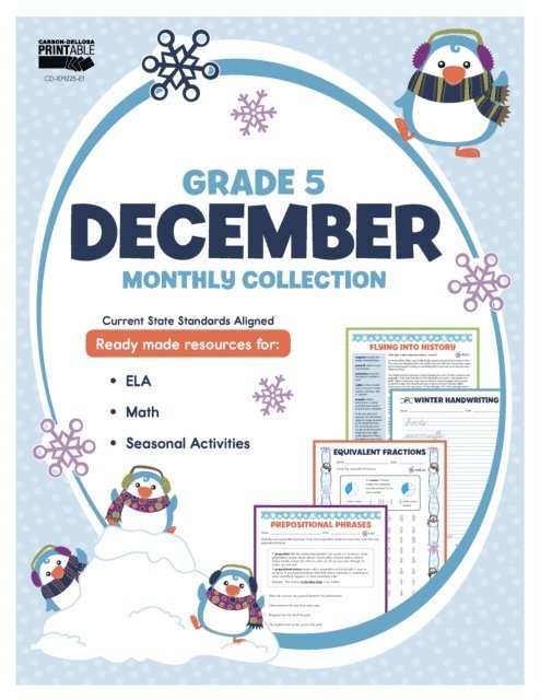 December Monthly Collection, Grade 5, E-bok