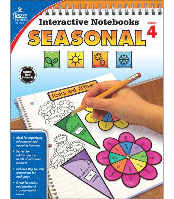 Elise Craver - Interactive Notebooks Seasonal, Grade 4, E-bok