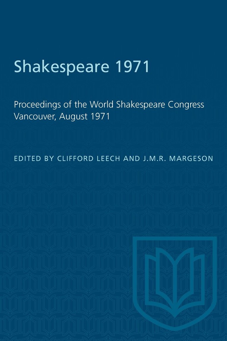 Clifford Leech, John Margeson - Shakespeare 1971, E-bok