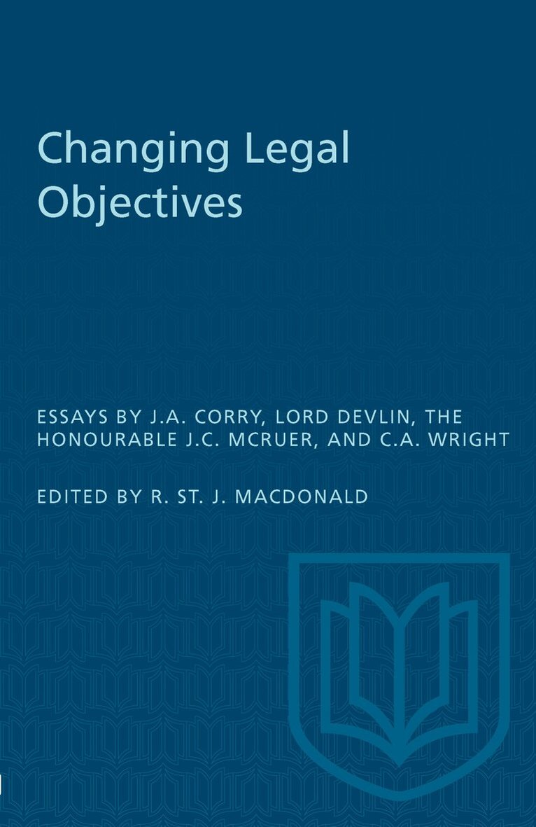 Ronald MacDonald - Changing Legal Objectives, E-bok