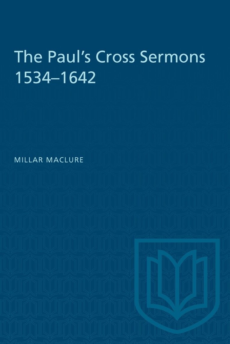 Millar MacLure - Paul's Cross Sermons 1534–1642, E-bok. Tillgänglighet: Lägg i varukorg