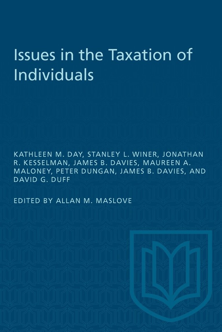 Allan Maslove - Issues in the Taxation of Individuals, E-bok