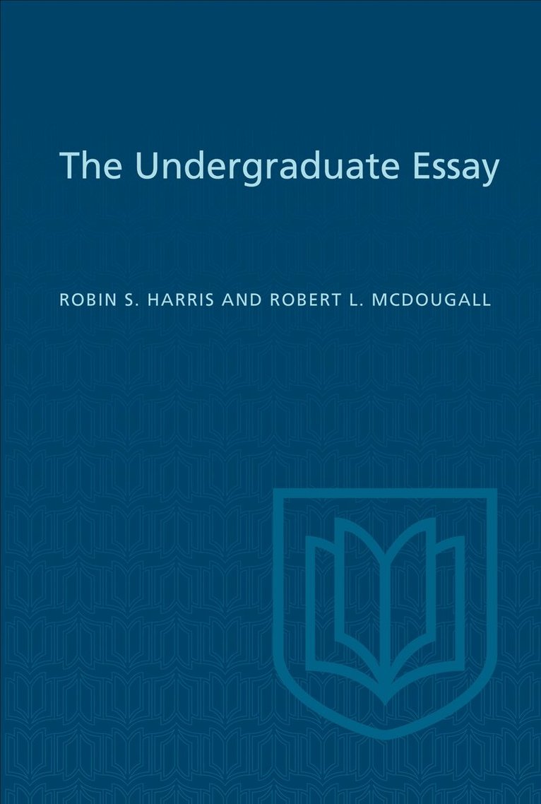 Robin Harris, Robert McDougall - Undergraduate Essay, E-bok