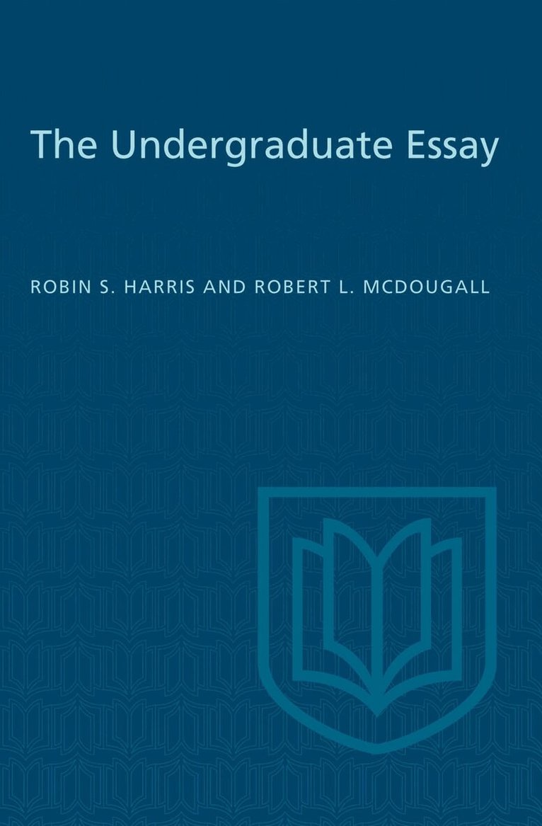 Robin Harris, Robert McDougall - Undergraduate Essay, E-bok