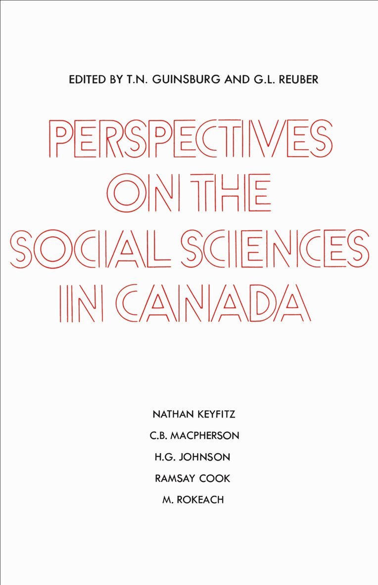 Tom N. Guinsberg, Grant Reuber - Perspectives on the Social Sciences in Canada, E-bok
