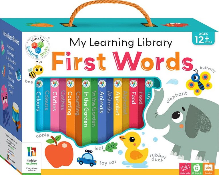 Hinkler Pty Ltd - Building Blocks Learning Library First Words, Kartonnage. Tillgänglighet: Tillfälligt slut