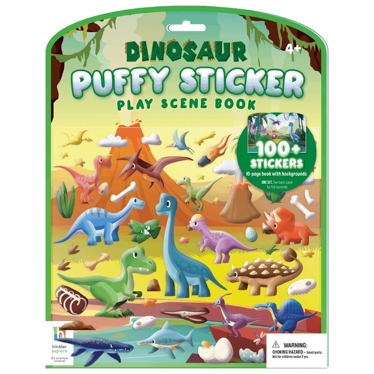 Hinkler Pty Ltd - Dinosaurs Puffy Sticker Play Scene Book, Övrigt. Tillgänglighet: Tillfälligt slut
