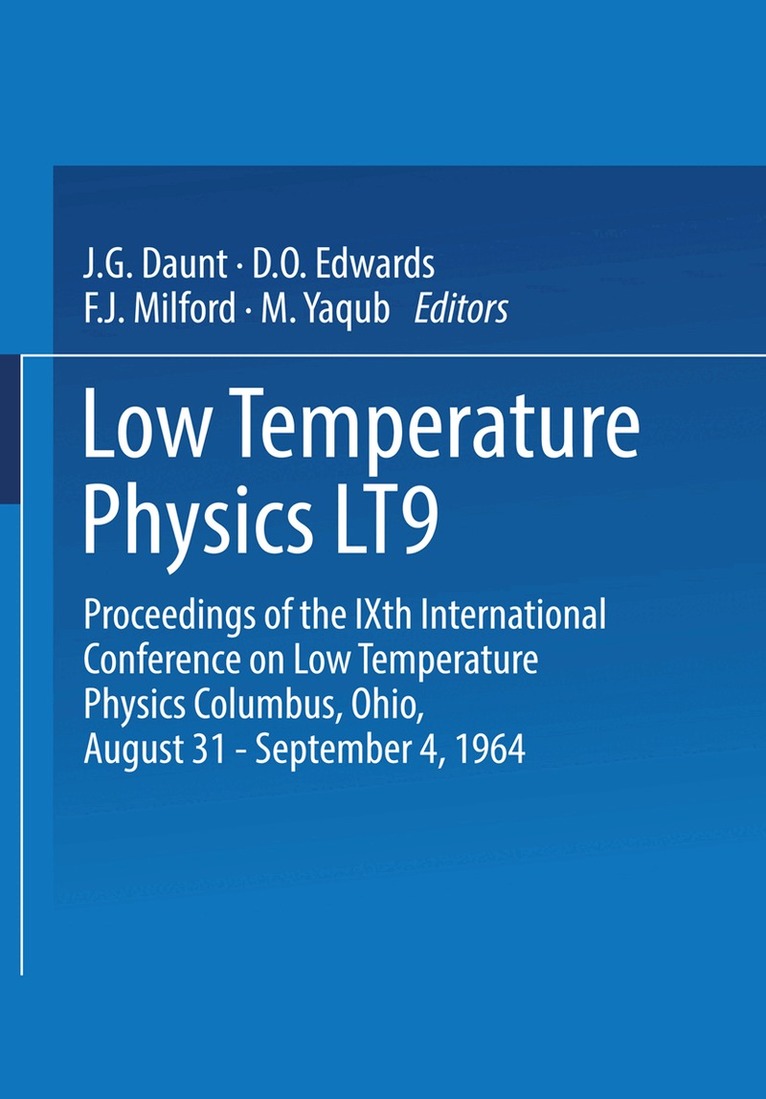Low Temperature Physics LT9